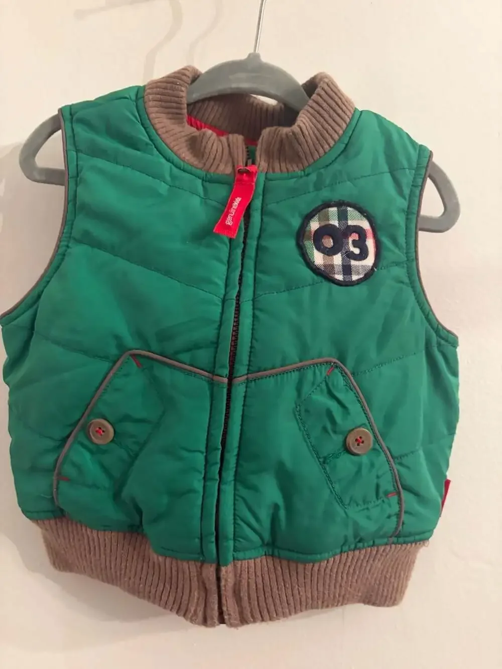 Genuine Kids from OshKosh Green Puffer Vest 12M